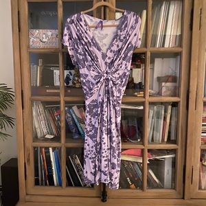 Maternity Seraphine Lavender Blossom Knot Dress